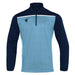 Macron Rhine 1/4 Zip Top in sky blue and navy