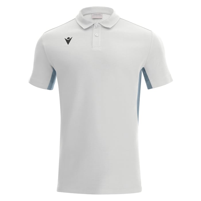 Macron Clarinet Short Sleeve Polo Shirt in white