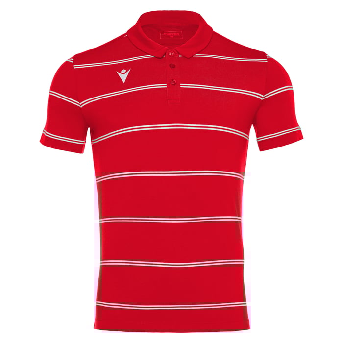 Macron Flamenco Short Sleeve Polo Shirt in red