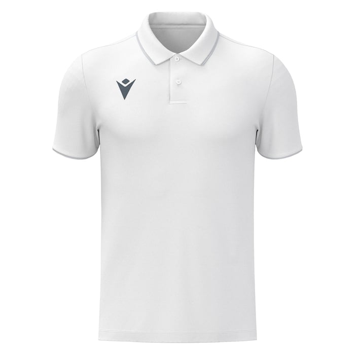 Macron Draco Hero Short Sleeve Polo Shirt in white