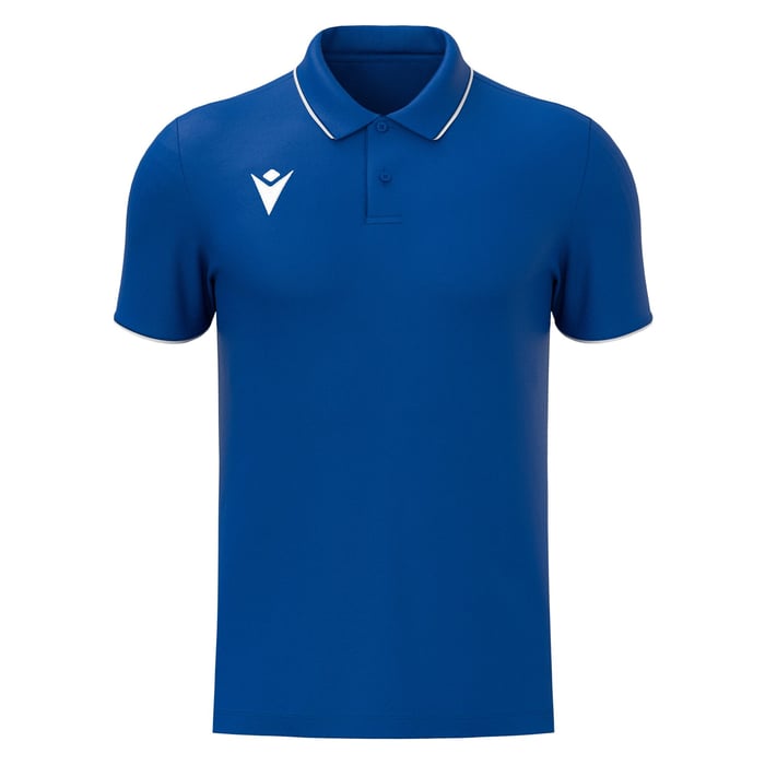 Macron Draco Hero Short Sleeve Polo Shirt in blue