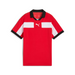 A short-sleeved Puma Team CLASSIC 25 Match Jersey in red and white colour with a black collar.