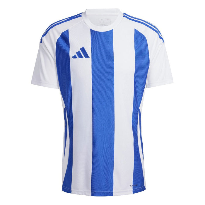 adidas striped 24 blue and white shirt