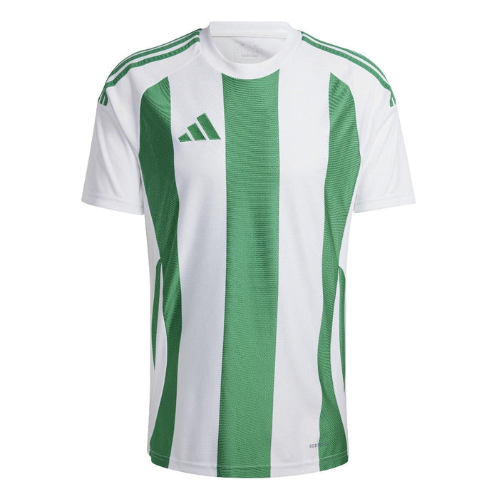 adidas striped 24 green and white shirt