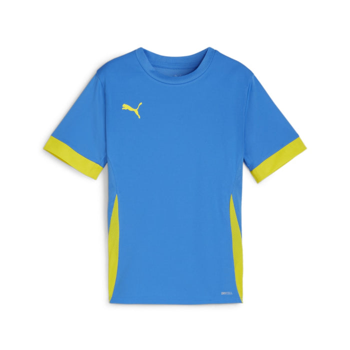 Puma Team Goal Matchday Short Sleeve Shirt in blue and yellow