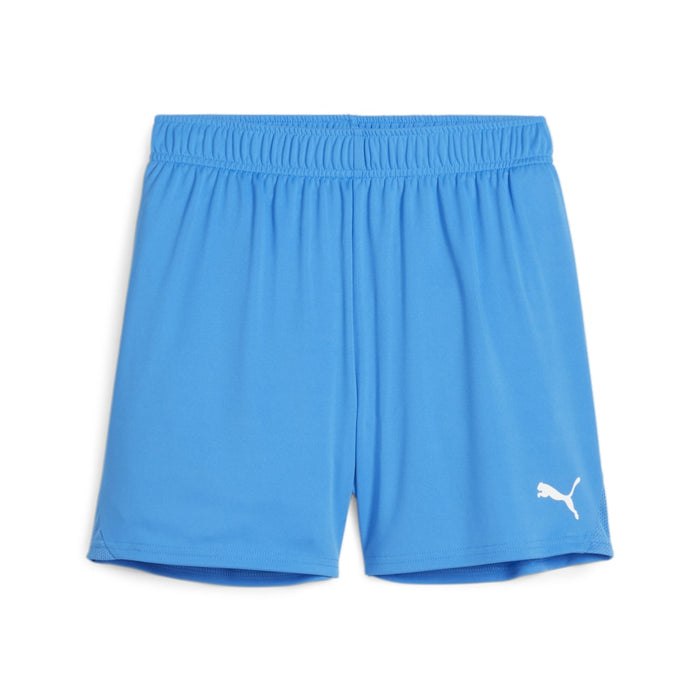 A pair of women's Puma Team Goal Shorts in blue