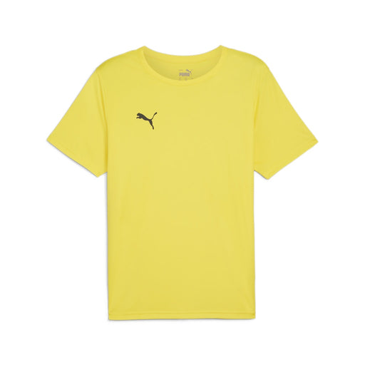 A short-sleeved Puma team shirt in yellow with a white Puma logo on the chest.