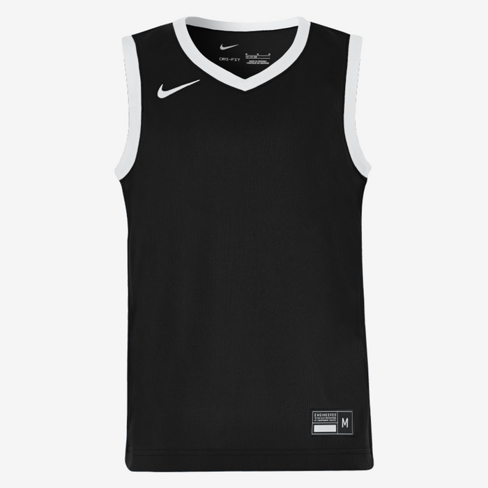 Black Nike basketball jersey on a white background