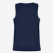 Navy blue tank top on a white background