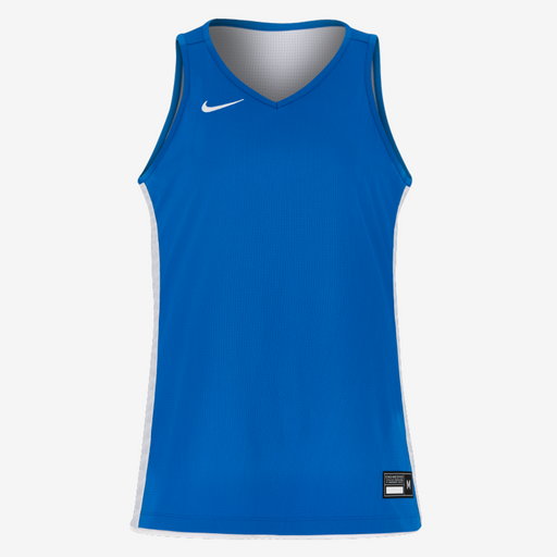 Blue tank top with Nike logo on a white background