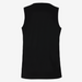 Black sleeveless top on a white background