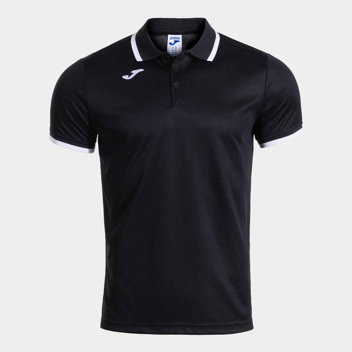 Joma Combi Premium Short Sleeve Polo in black and white