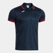 Joma Combi Premium Short Sleeve Polo in navy and red