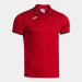 Joma Combi Premium Short Sleeve Polo in red and navy