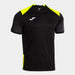 Joma Danubio IV Short Sleeve T-Shirt in black with yellow accents