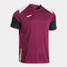 Joma Danubio IV Short Sleeve T-Shirt in burgundy with black and white accents