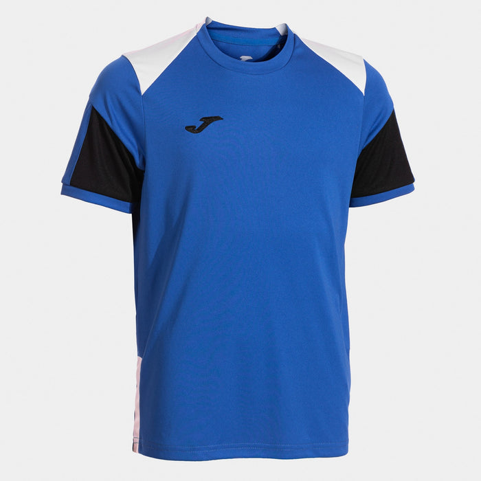 Joma Danubio IV Short Sleeve T-Shirt in royal blue with black and white accents