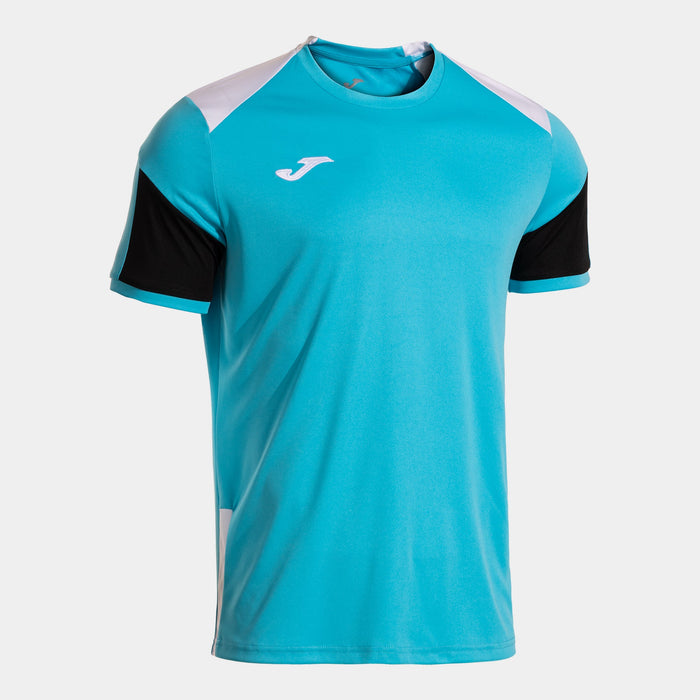 Joma Danubio IV Short Sleeve T-Shirt in sky blue with white and black accents