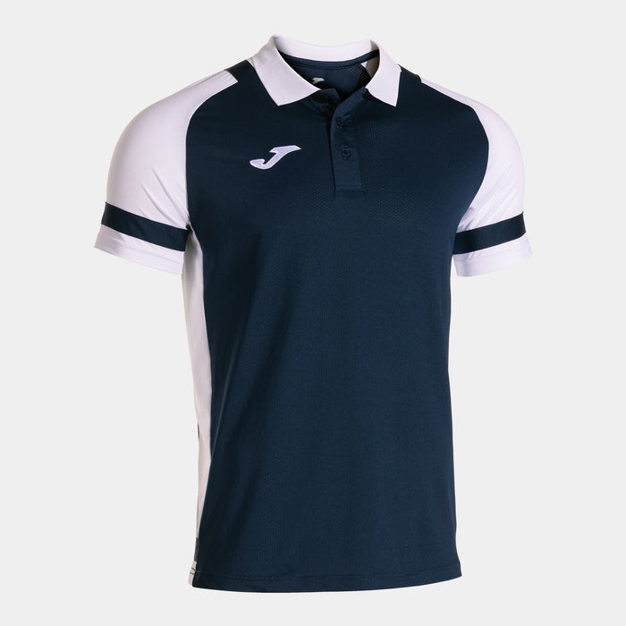 Joma Lider Short Sleeve Polo Shirt in navy and white