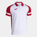 Joma Lider Short Sleeve Polo Shirt in white and red