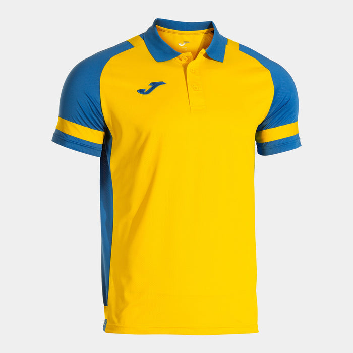 Joma Lider Short Sleeve Polo Shirt in yellow and blue