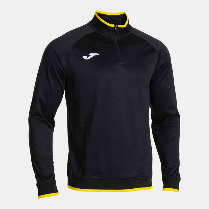 Joma Combi Premium Sweatshirt in black with yellow trim