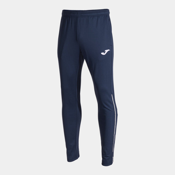 Joma Championship VIII Long Pants in navy with white stripe along the left leg
